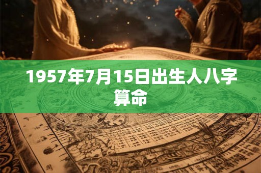 1957年7月15日出生人八字算命