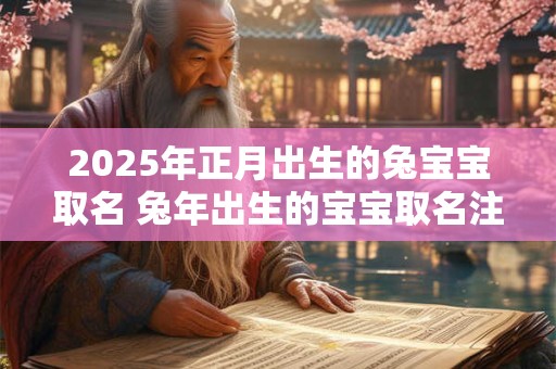 2026年正月出生的兔宝宝取名 兔年出生的宝宝取名注意事项 2026年正月出生的兔宝宝取名 兔年出生的宝宝取名注意事项