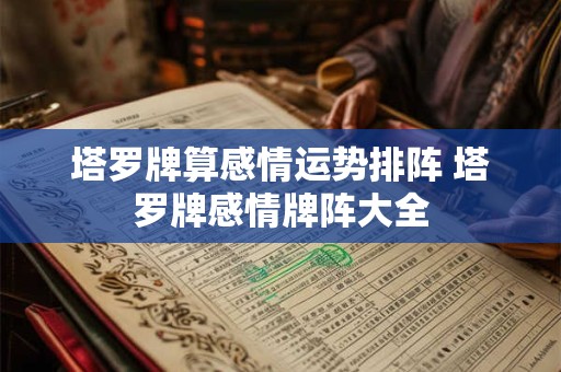 塔罗牌算感情运势排阵 塔罗牌感情牌阵大全