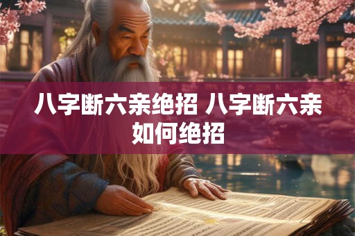 八字断六亲绝招 八字断六亲如何绝招
