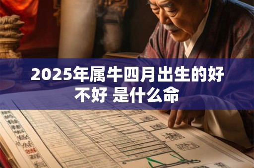 2025年属牛四月出生的好不好 是什么命