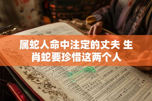 属蛇人命中注定的丈夫 生肖蛇要珍惜这两个人