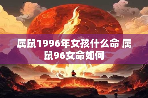 属鼠1996年女孩什么命 属鼠96女命如何