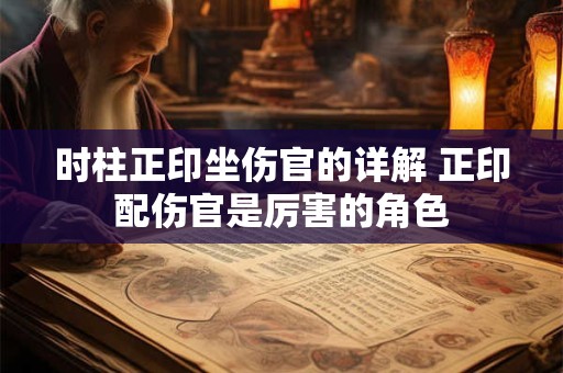 时柱正印坐伤官的详解 正印配伤官是厉害的角色