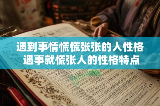 遇到事情慌慌张张的人性格 遇事就慌张人的性格特点