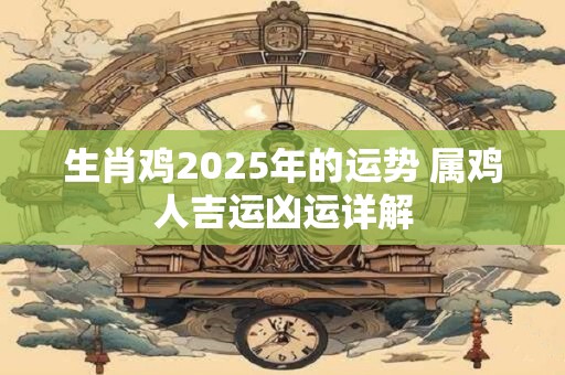生肖鸡2025年的运势 属鸡人吉运凶运详解