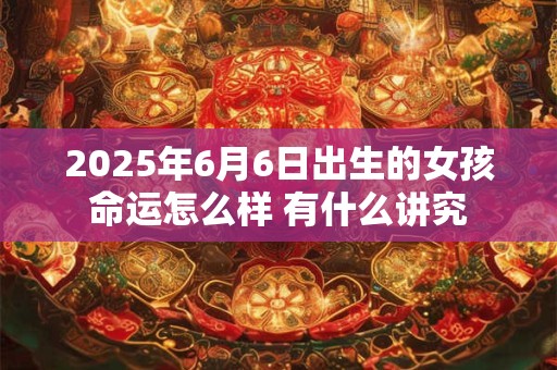 2025年6月6日出生的女孩命运怎么样 有什么讲究