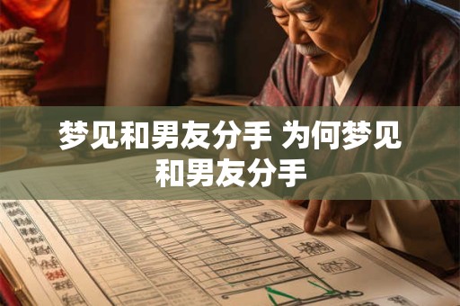 梦见和男友分手 为何梦见和男友分手