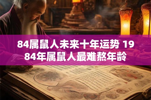 84属鼠人未来十年运势 1984年属鼠人最难熬年龄