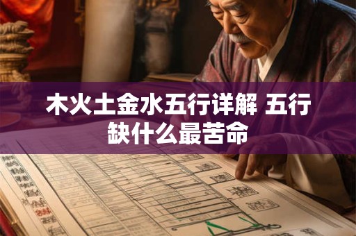 木火土金水五行详解 五行缺什么最苦命