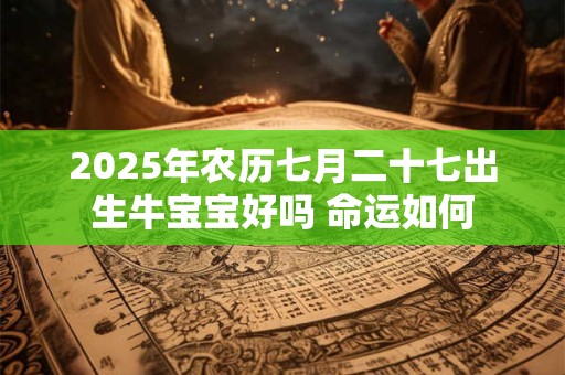 2026年农历七月二十七出生牛宝宝好吗 命运如何