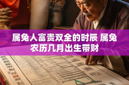 属兔人富贵双全的时辰 属兔农历几月出生带财