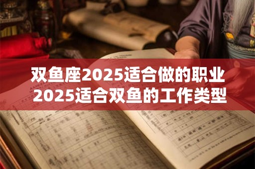 双鱼座2025适合做的职业 2025适合双鱼的工作类型