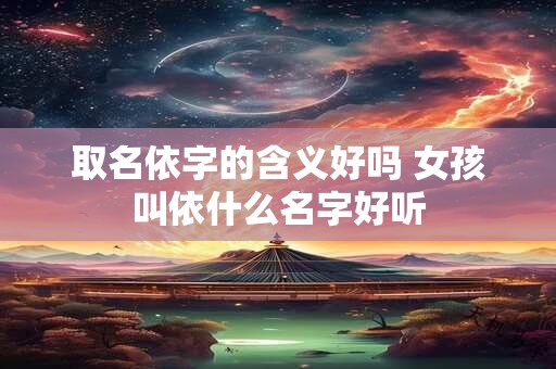 取名依字的含义好吗 女孩叫依什么名字好听