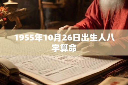 1955年10月26日出生人八字算命