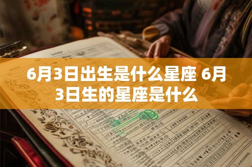 6月3日出生是什么星座 6月3日生的星座是什么