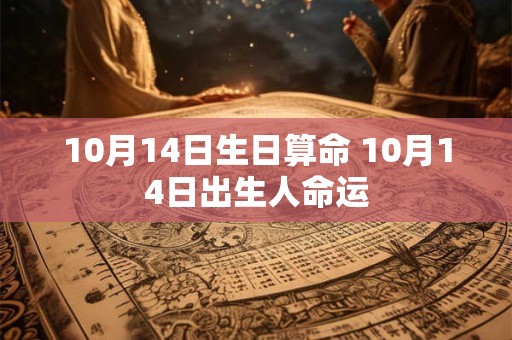 10月14日生日算命 10月14日出生人命运