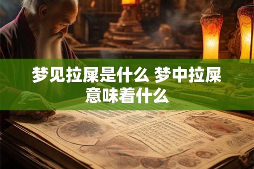 梦见拉屎是什么 梦中拉屎意味着什么