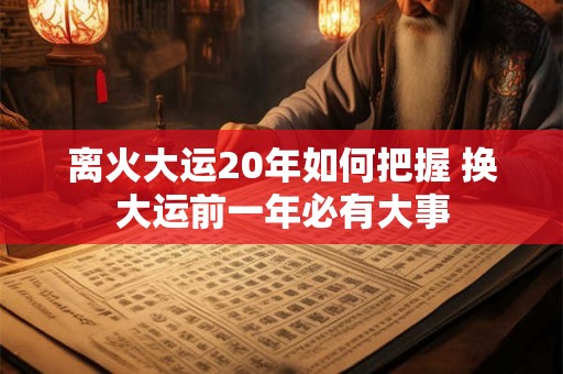 离火大运20年如何把握 换大运前一年必有大事