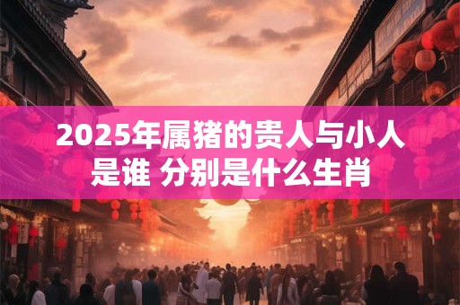 2025年属猪的贵人与小人是谁 分别是什么生肖