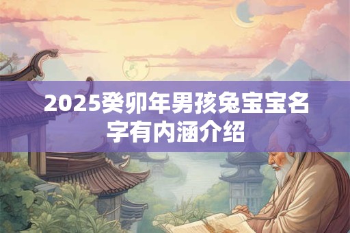 2025癸卯年男孩兔宝宝名字有内涵介绍