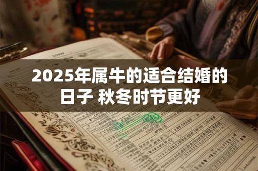 2025年属牛的适合结婚的日子 秋冬时节更好