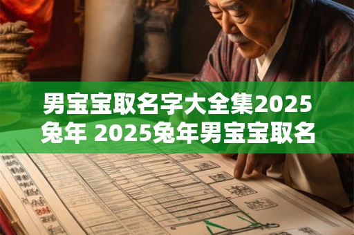 男宝宝取名字大全集2025兔年 2025兔年男宝宝取名大全