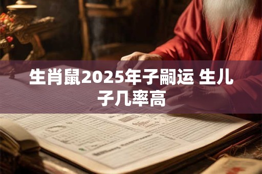 生肖鼠2025年子嗣运 生儿子几率高