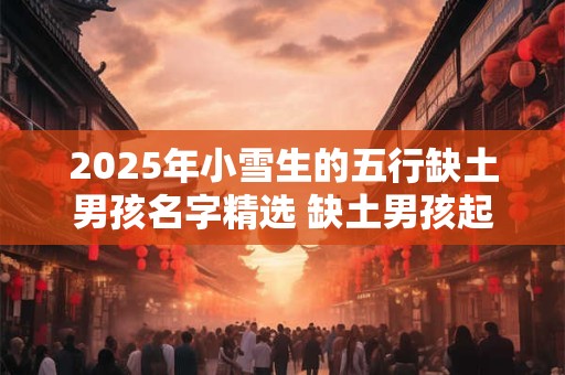 2025年小雪生的五行缺土男孩名字精选 缺土男孩起名参考