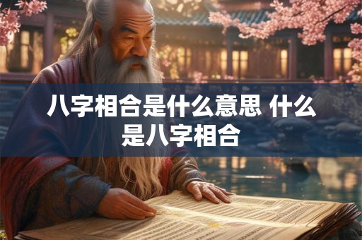 八字相合是什么意思 什么是八字相合