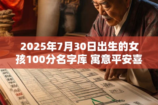 2025年7月30日出生的女孩100分名字库 寓意平安喜乐