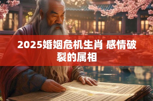 2025婚姻危机生肖 感情破裂的属相