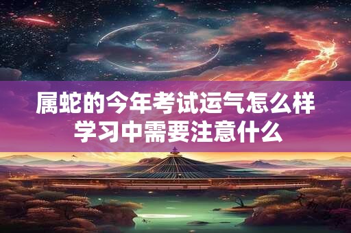 属蛇的今年考试运气怎么样 学习中需要注意什么