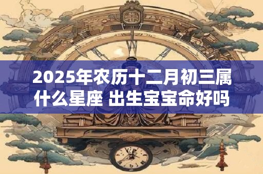 2025年农历十二月初三属什么星座 出生宝宝命好吗