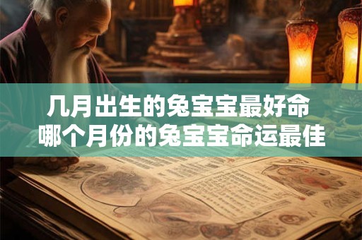 几月出生的兔宝宝最好命 哪个月份的兔宝宝命运最佳
