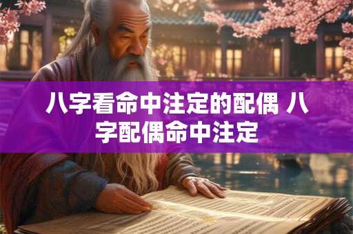 八字看命中注定的配偶 八字配偶命中注定