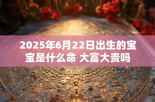 2025年6月22日出生的宝宝是什么命 大富大贵吗