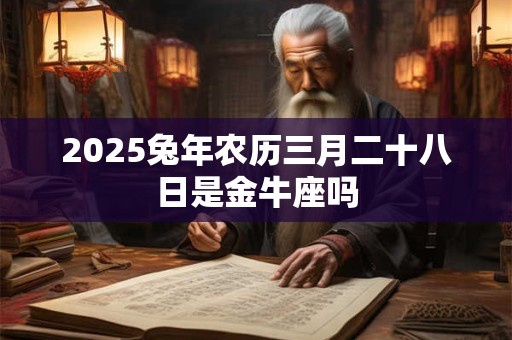 2025兔年农历三月二十八日是金牛座吗
