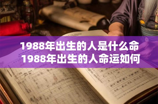 1988年出生的人是什么命 1988年出生的人命运如何