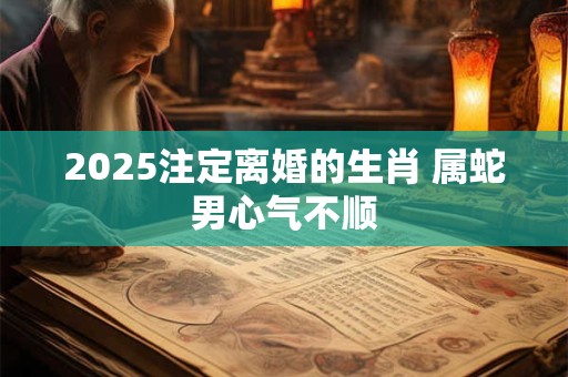 2025注定离婚的生肖 属蛇男心气不顺