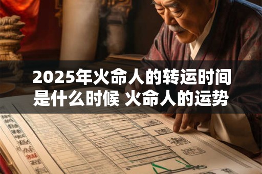 2025年火命人的转运时间是什么时候 火命人的运势怎么样