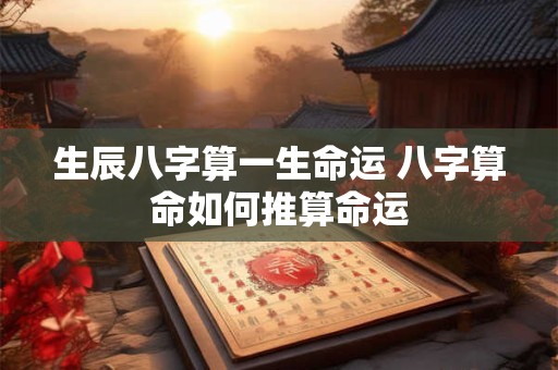 生辰八字算一生命运 八字算命如何推算命运