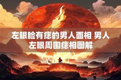 左眼睑有痣的男人面相 男人左眼周围痣相图解