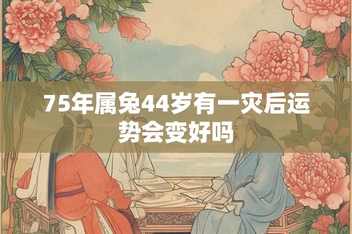75年属兔44岁有一灾后运势会变好吗
