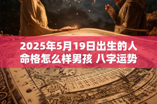 2025年5月19日出生的人命格怎么样男孩 八字运势分析