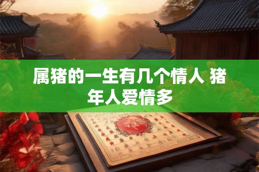 属猪的一生有几个情人 猪年人爱情多