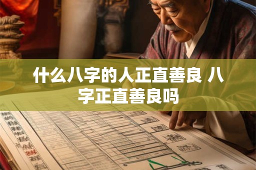 什么八字的人正直善良 八字正直善良吗