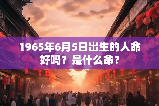 1965年6月5日出生的人命好吗？是什么命？