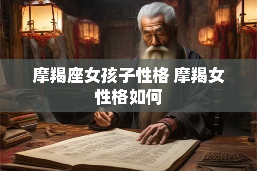 详细阅读:摩羯座女孩子性格 摩羯女性格如何 摩羯座女孩子性格 摩羯女性格如何
