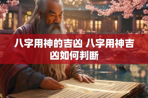 八字用神的吉凶 八字用神吉凶如何判断